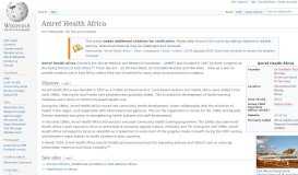 
							         Amref Health Africa - Wikipedia								  
							    
