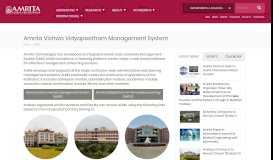 
							         Amrita Vishwa Vidyapeetham Management System | Amrita ...								  
							    