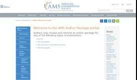 
							         AMS :: Welcome to the AMS Author Package portal								  
							    