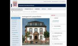 
							         Amtsgericht Lampertheim | Ordentliche Gerichtsbarkeit Hessen								  
							    
