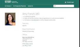 
							         Amy French, MD | Sharp Community Medical Group								  
							    