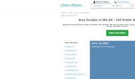 
							         Amy Grubbs Found in the US - CheckThem.com								  
							    