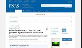 
							         An autologous oral DNA vaccine protects against murine melanoma ...								  
							    