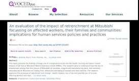 
							         An evaluation of the impact of retrenchment at Mitsubishi focussing on ...								  
							    