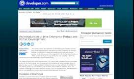 
							         An Introduction to Java Enterprise Portals and Portlet Development ...								  
							    