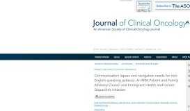 
							         An MSK Patient and Family Advisory Council and ... - ASCO Journals								  
							    