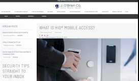 
							         An Overview of HID Mobile Access - J. O'Brien Blog								  
							    