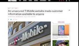 
							         An unsecured T-Mobile website made customer information available ...								  
							    