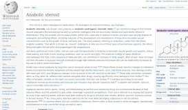 
							         Anabolic steroid - Wikipedia								  
							    