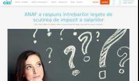 
							         ANAF a raspuns intrebarilor legate de Spatiul Public Virtual | CIEL ...								  
							    