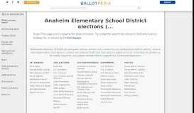 
							         Anaheim Elementary School District elections (2016) - Ballotpedia								  
							    