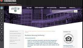 
							         Anaheim Housing Authority | Anaheim, CA - Official Website								  
							    