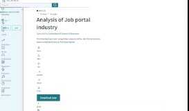 
							         Analysis of Job portal industry | Recruitment (6.1K views) - Scribd								  
							    