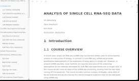 
							         ANALYSIS OF SINGLE CELL RNA-SEQ DATA								  
							    
