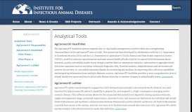 
							         Analytical Tools - Institute for Infectious Animal Diseases								  
							    