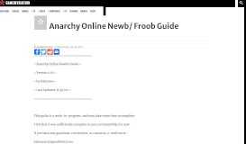 
							         Anarchy Online Newb/ Froob Guide - GameRevolution								  
							    