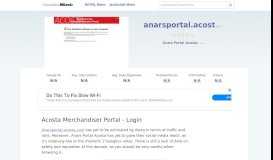 
							         Anarsportal.acosta.com website. Acosta Merchandiser Portal ...								  
							    