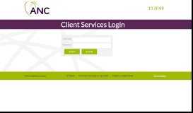 
							         ANC Delivers - Client Services Login								  
							    