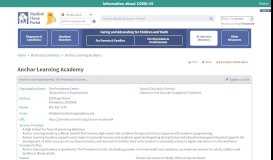 
							         Anchor Learning Academy - Rhode Island Medical Home Portal								  
							    