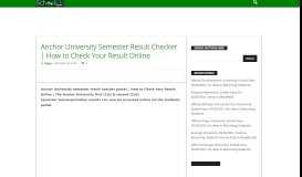 
							         Anchor University Semester Result Checker | How to Check Your ...								  
							    