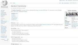 
							         Anchor University - Wikipedia								  
							    