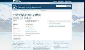 
							         Anchorage School District - Alaska Department of Education - State of ...								  
							    