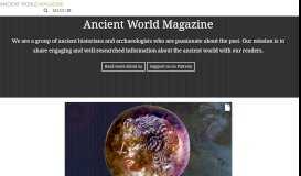 
							         Ancient World Magazine - Your online portal to the ancient world								  
							    
