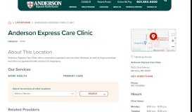 
							         Anderson Clinics - Anderson Regional Health System								  
							    