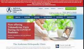 
							         Anderson Orthopaedic | Orthopedics Arlington VA | Sports Medicine								  
							    