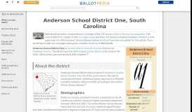 
							         Anderson School District One, South Carolina - Ballotpedia								  
							    