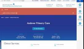 
							         Andover Primary Care | BIDMC - Beth Israel Deaconess Medical Center								  
							    