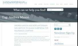 
							         Andrea Mason Archives - Lane & Waterman								  
							    