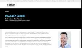 
							         Andrew Dawson | Victoria University | Melbourne Australia								  
							    