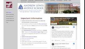 
							         Andrew Lewis Middle School - Salem City Schools								  
							    