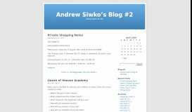 
							         Andrew Siwko's Blog #2 - linode.siwko.org								  
							    