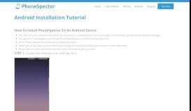 
							         Android Installation Tutorial - PhoneSpector								  
							    