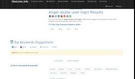 
							         Angel ipulse user login Results For Websites Listing								  
							    