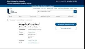 
							         Angela Crawford - Student Finance Co-ordinator - Ulster University								  
							    