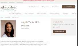 
							         Angela Tapia, M.D. - Millennium Physician Group								  
							    