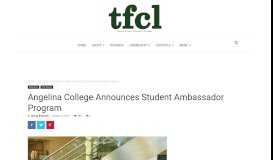
							         Angelina College Announces Student Ambassador Program - Texas ...								  
							    