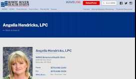 
							         Angella Hendricks, LPC | White River Health System								  
							    