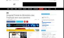 
							         [Angola] Portal do Ministério das Finanças tem novo domínio ...								  
							    