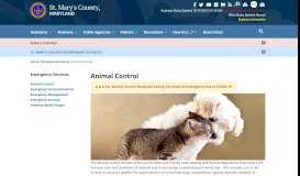 
							         Animal Control - St. Mary's County, MD								  
							    