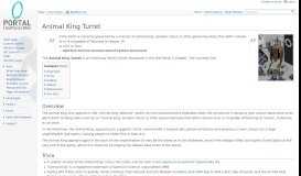 
							         Animal King Turret - Portal Wiki								  
							    