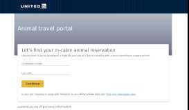 
							         Animal Travel Portal - United Airlines								  
							    