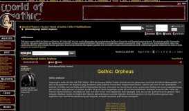 
							         [Ankündigung] Gothic: Orpheus - World of Players								  
							    