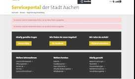 
							         Anliegen und Anregungen übermitteln online - serviceportal.aachen.de								  
							    