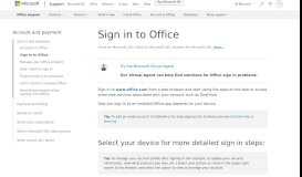 
							         Anmelden bei Office 365 - Microsoft Support								  
							    