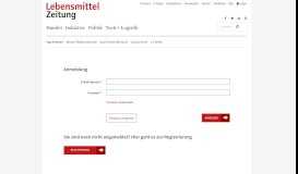 
							         Anmeldung LZ-Digial-Abonnenten | Lebensmittel Zeitung								  
							    