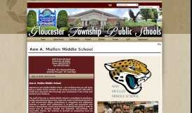 
							         Ann A. Mullen Middle - Gloucester Township Public Schools								  
							    